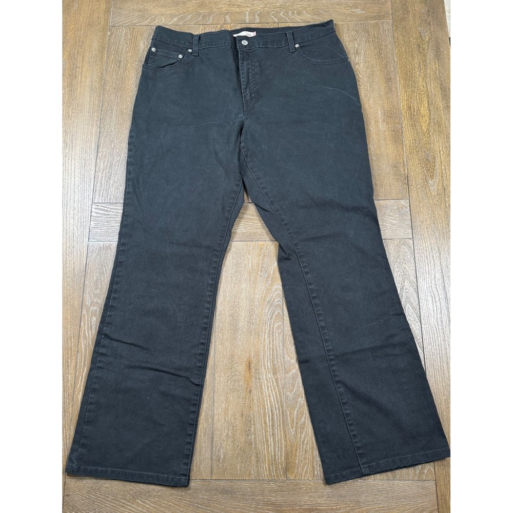 Levi's 550 Relaxed Bootcut Jeans Women's 18M  Black Stretch Denim